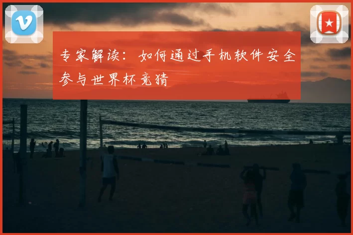 专家解读:如何通过手机软件安全参与世界杯竞猜