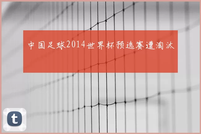 中国足球2014世界杯预选赛遭淘汰
